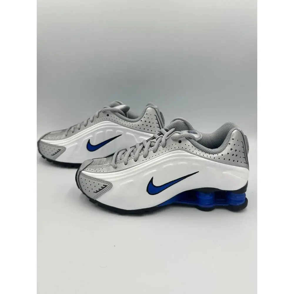 Nike Shox R4 GS White Blue Silver CW2626-100‎ Youth Size 4Y / 5.5W | NIB OG All